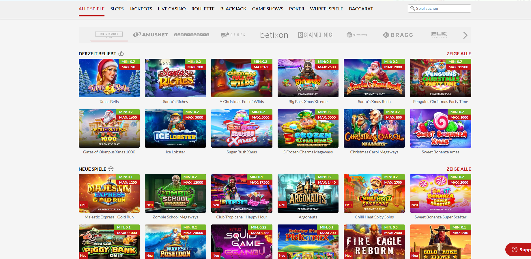 Welche Spiele k&ouml;nnen Sie bei 7Melons spielen