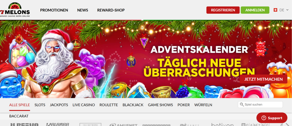 7Melons ist eines der besten Schweizer Casinos f&uuml;r Promo-Angebote