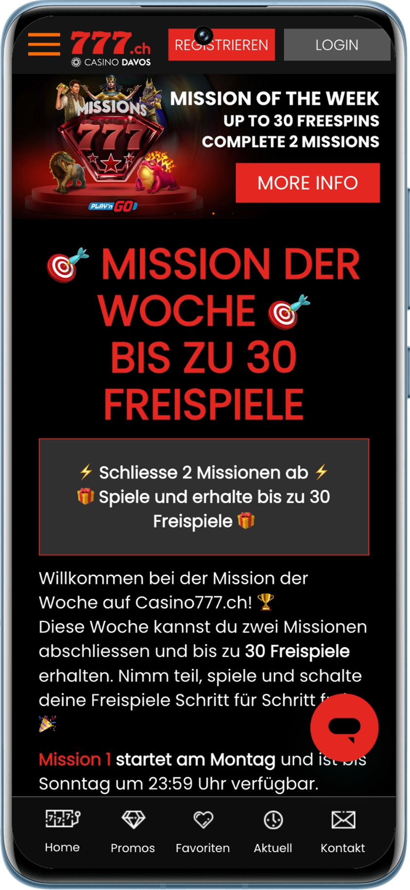 Wochenmissionen: Gewinnen Sie bis zu 30 Freispiele am Spielautomaten Fate's Fortune.
