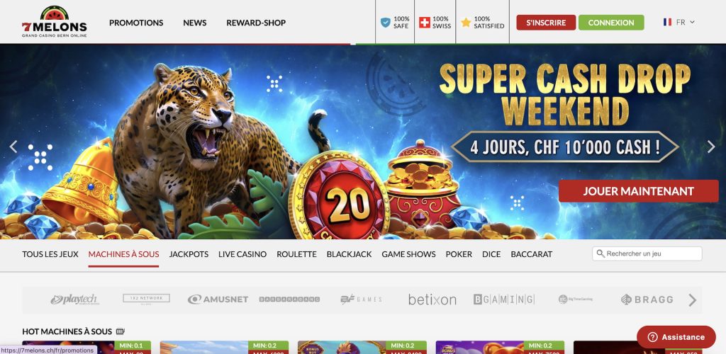 7Melons propose une &eacute;norme s&eacute;lection de machines &agrave; sous modernes et divertissantes.