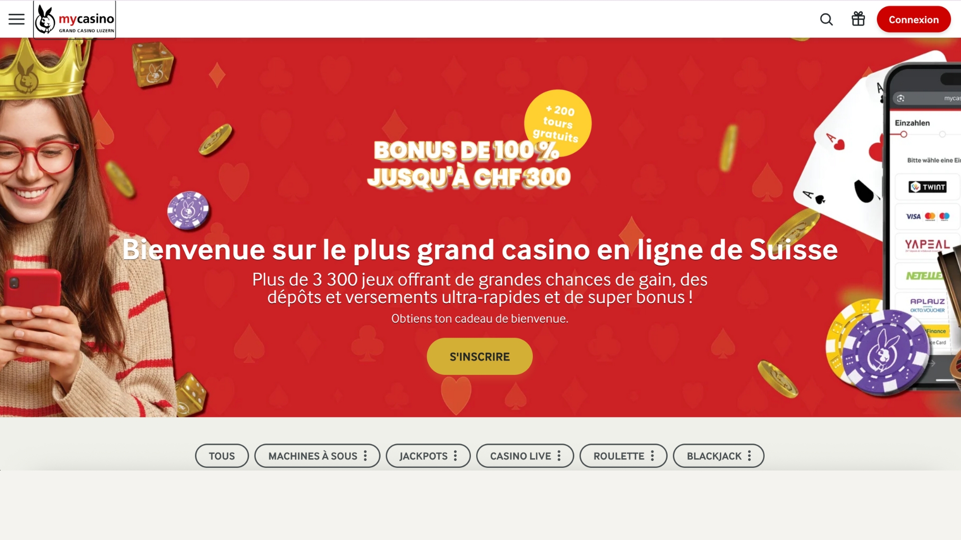 MyCasino dispose d'une excellente s&eacute;lection de jeux en direct